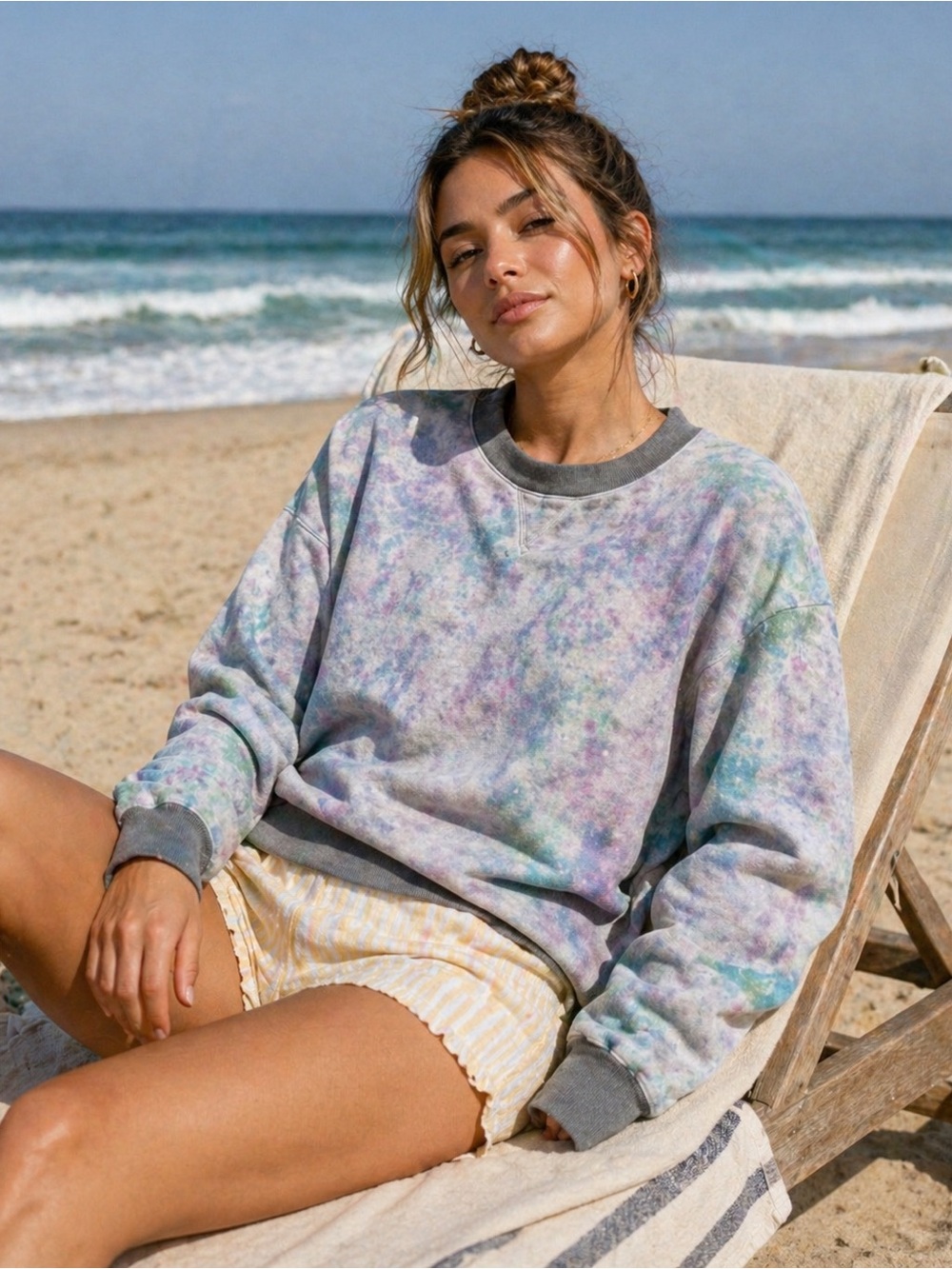 One of a Kind Custom Tie Dye Parke Classic Mockneck
